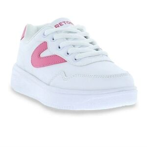 Tretorn Girl's Athletic Shoes Lace Up Sneakers Brianna White/Pink